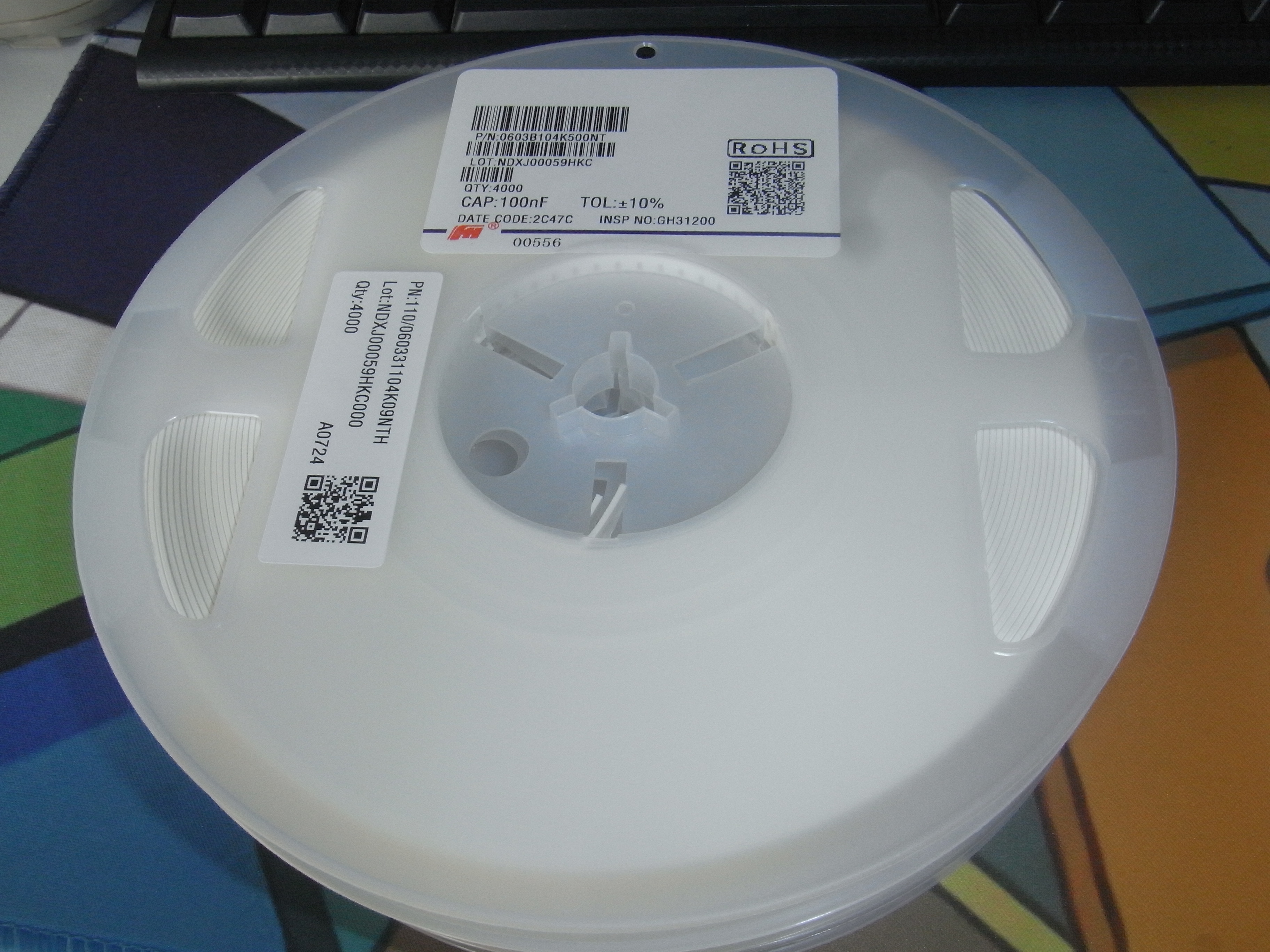 Original  0603B104K500NT